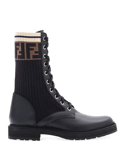 fendi boot with striped heels|Fendi trekking boots.